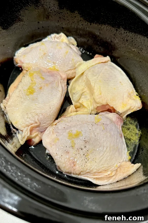 Chicken thighs with lemon zest 
