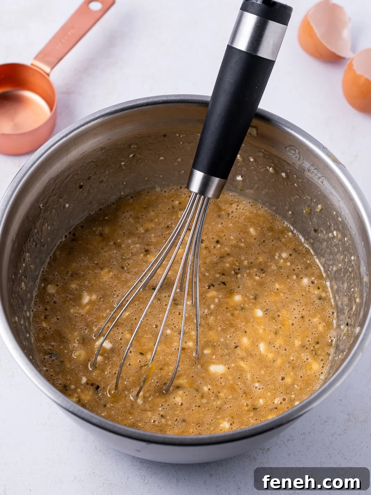 wet ingredients whisked together