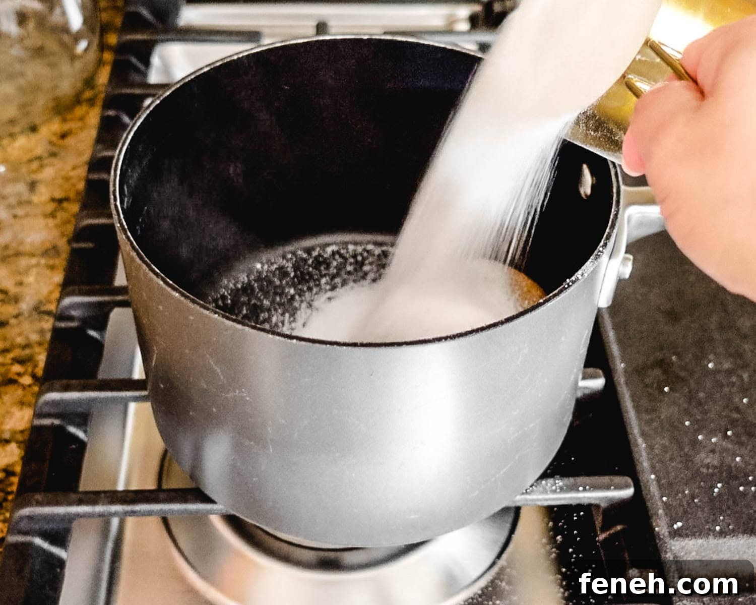Add granulated sugar.