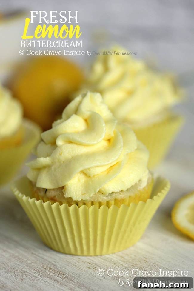 Fresh Lemon Buttercream | 25+ Cupcake Frosting recipes