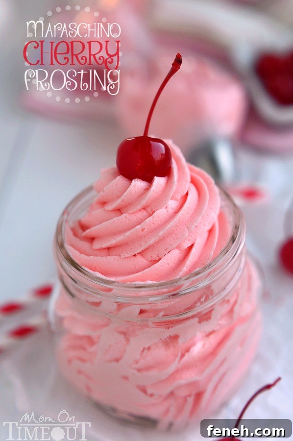 Maraschino Cherry Frosting | 25+ Cupcake Frosting recipes