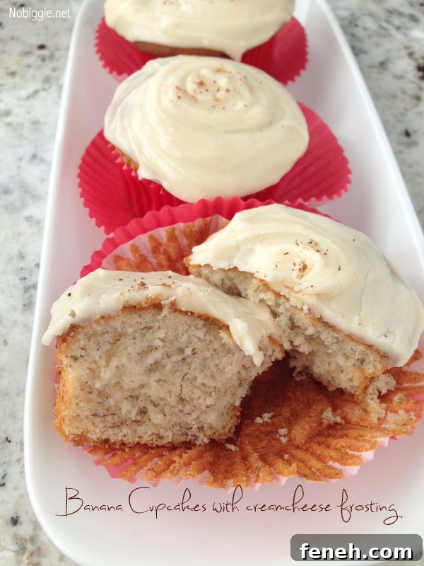 Banana Cupcakes with Cream Cheese Frosting | 25+ Cupcake Frosting recipes