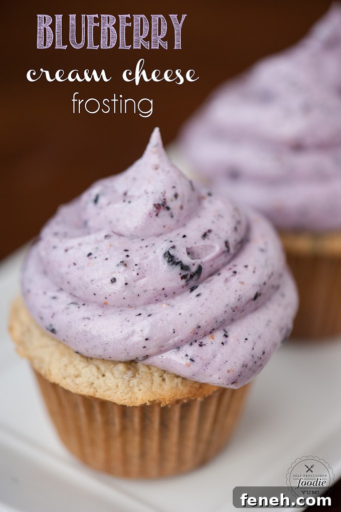 Blueberry cream cheese frosting | 25+ Cupcake Frosting recipes