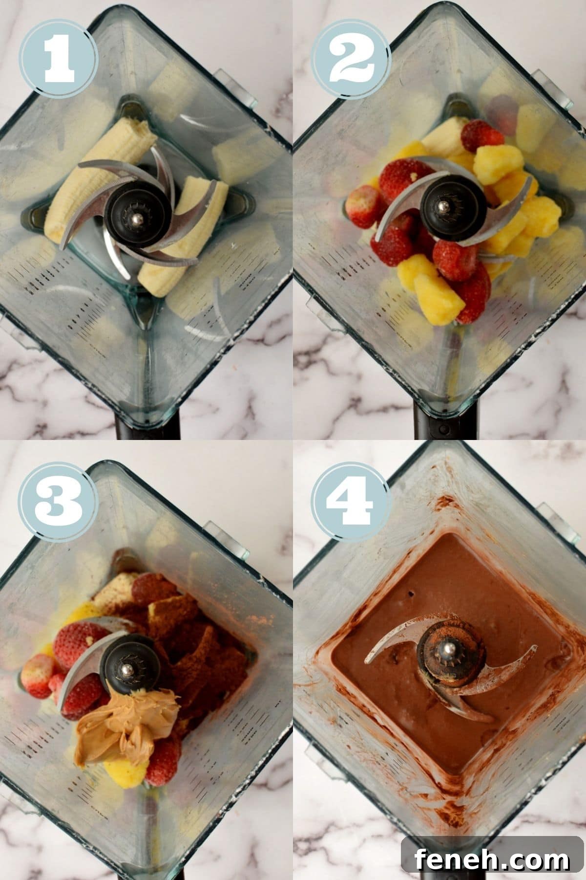 how to make a chocolate pineapple smoothie