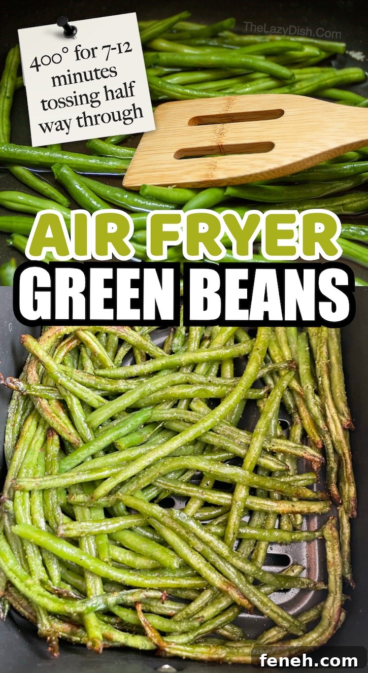 Air fryer green beans are so yummy! You can make them frozen, fresh and blanched. 