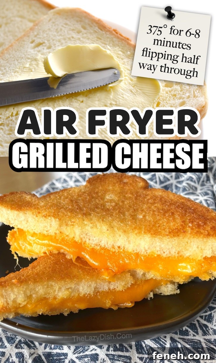 Air Fryer Grilled Cheese Sandwich | A list of the best recipes to make in your air fryer!