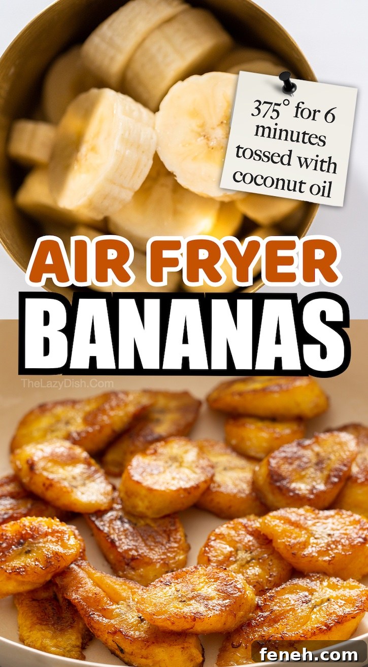 Air Fryer Caramelized Bananas | A fun and delicious treat to make! Serve these air fried bananas with yogurt or vanilla ice cream to make dessert. 