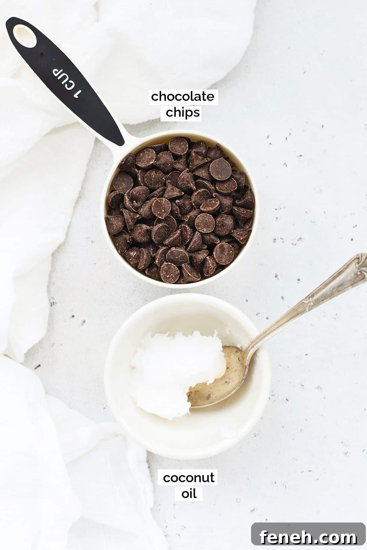 ingredients for homemade magic chocolate shell